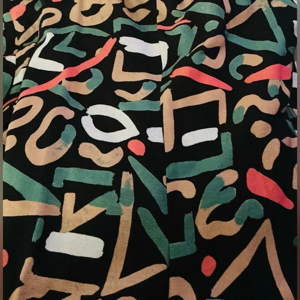 The Odells‎ NWOT Abstract Print Wide Leg Jumpsuit XS Boho Festival